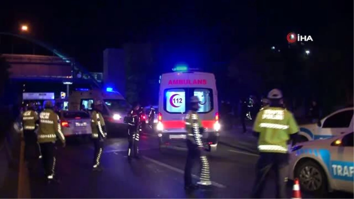 Başkent\'te alkollü sürücü polis uygulama noktasına aracıyla daldı: 5\'i polis 7 yaralı