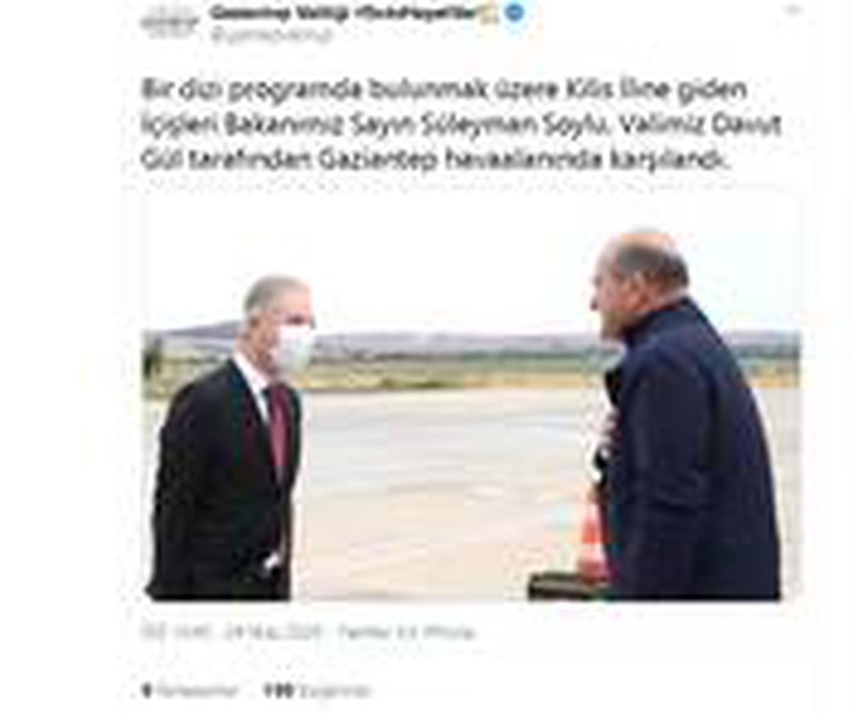 İçişleri Bakanı Soylu Suriye sınırında