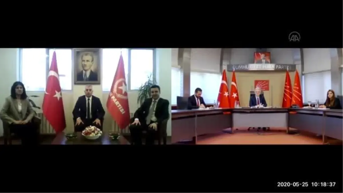 CHP\'de partiler arası bayramlaşma video konferansla yapıldı - Vatan Partisi