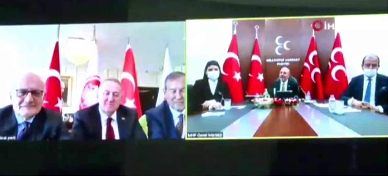 MHP\'de partiler arası bayramlaşma video konferansla yapıldı