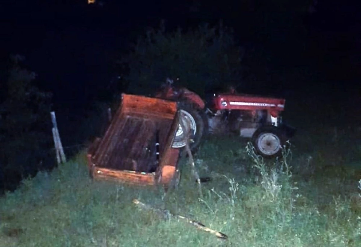 Samsun\'da traktör şarampole yuvarlandı: 1 yaralı