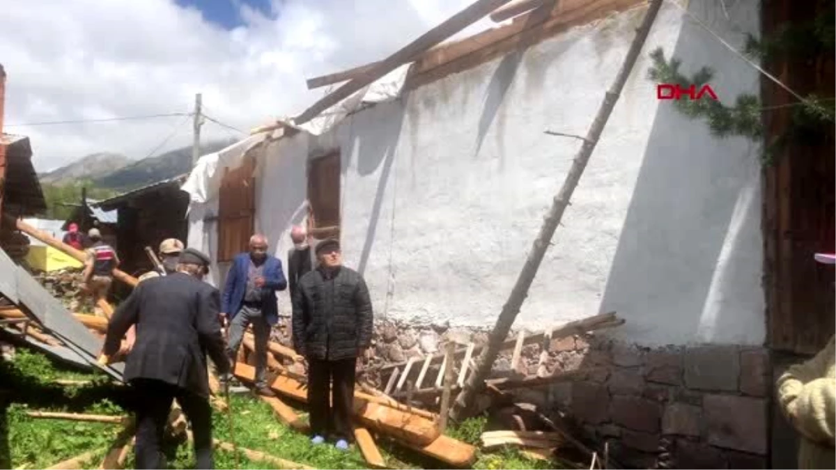 ARTVİN Rüzgar çatıları uçurdu, ahır ve samanlıklar hasar gördü