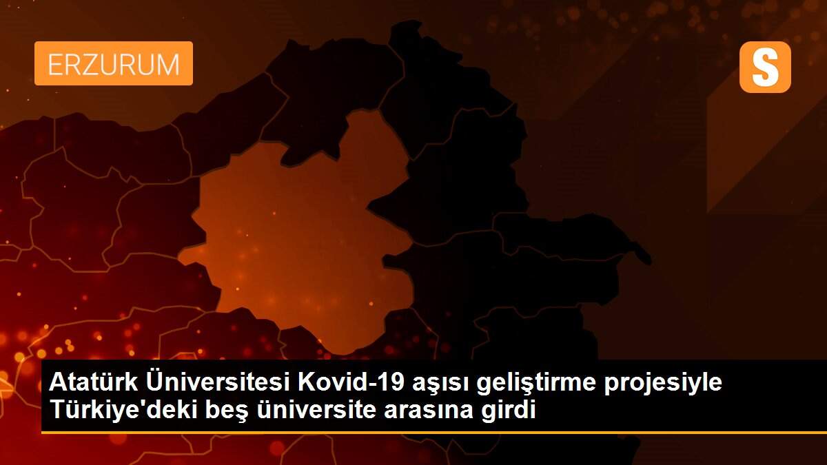 Atatürk Üniversitesi Kovid-19 aşısı geliştirme projesiyle Türkiye\'deki beş üniversite arasına girdi