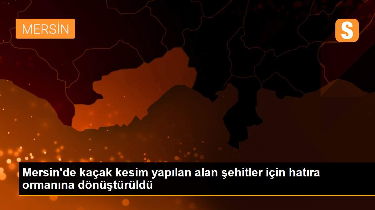Mersin\'de kaçak kesim yapılan alan şehitler için hatıra ormanına dönüştürüldü