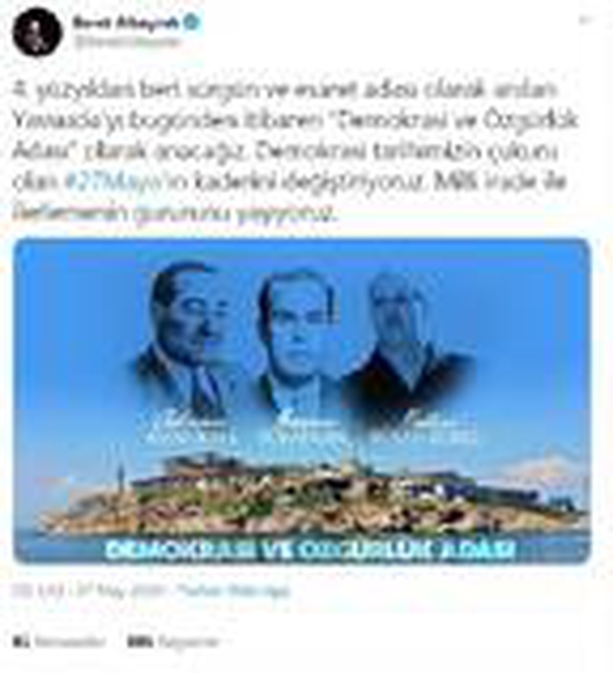 Bakan Albayrak: Demokrasi tarihimizin çukuru 27 Mayıs\'ın kaderini değiştiriyoruz