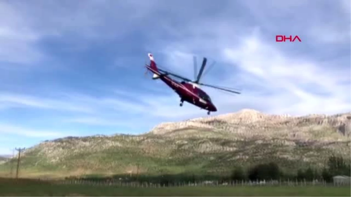 KAHRAMANMARAŞ Yayladan alınan çoban, ambulans helikopterle hastaneye götürüldü