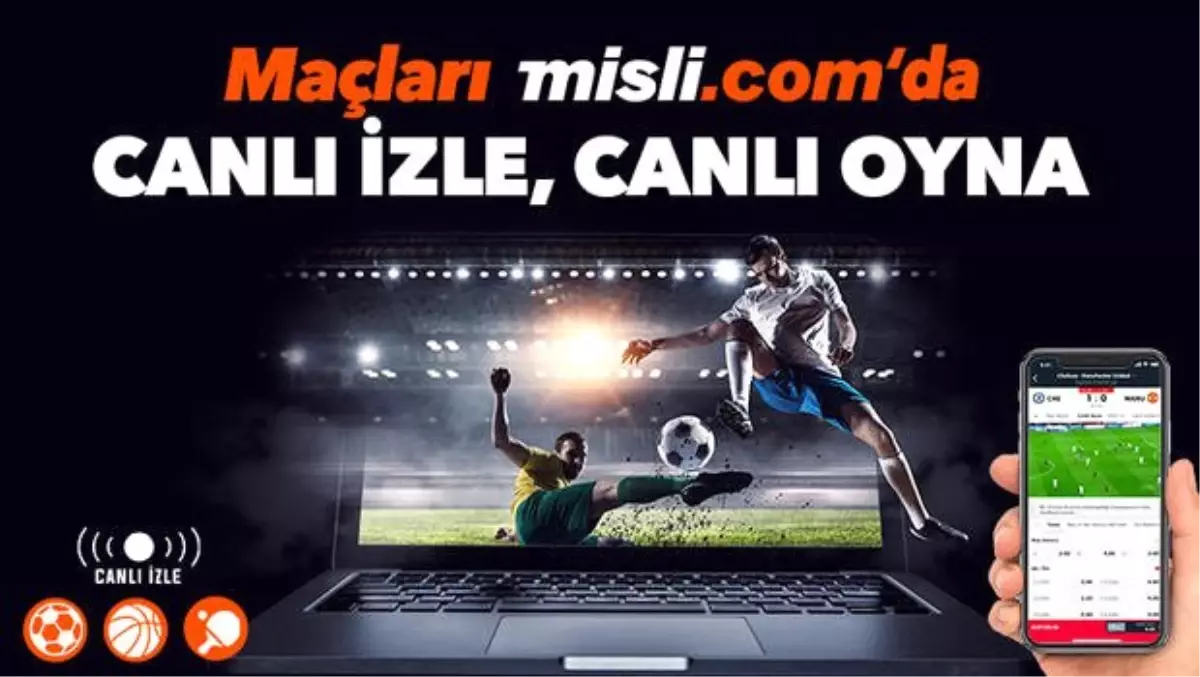 Maçları Misli.com\'da CANLI İZLE! Canlı iddaa kaybına %10\'a varan iade...