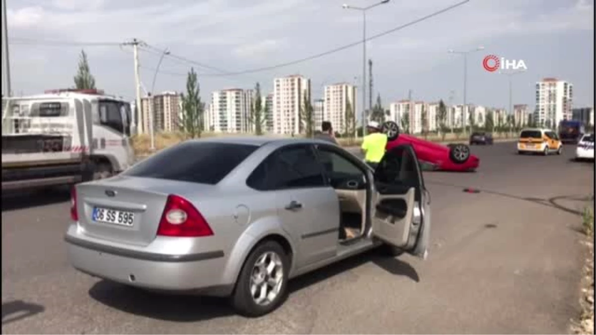 Diyarbakır\'da kaza yapan araç takla attı: 1 yaralı