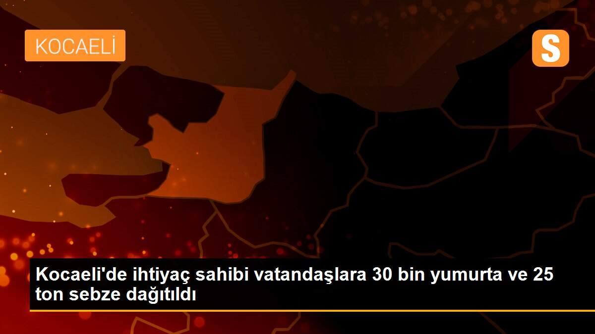 Kocaeli\'de ihtiyaç sahibi vatandaşlara 30 bin yumurta ve 25 ton sebze dağıtıldı
