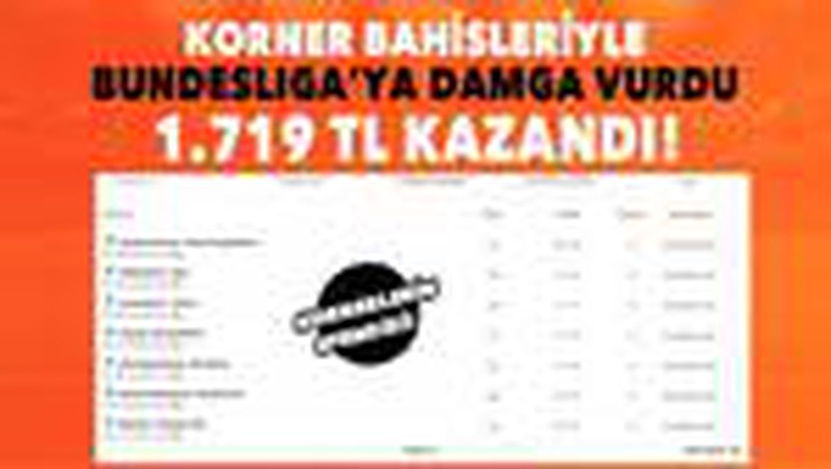 Kornerlerin efendisi! Bundesliga iddaa kuponuyla 1.719 TL kazandı...