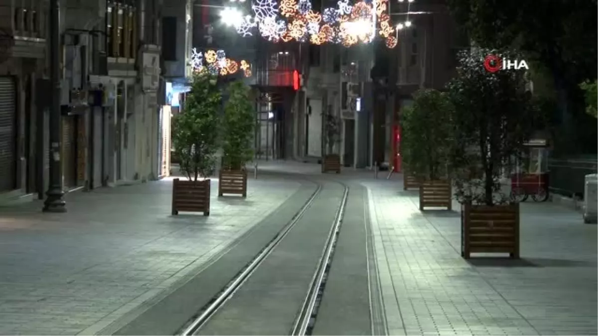 Sokağa çıkma kısıtlaması başladı, İstiklal Caddesi sessizliğe büründü