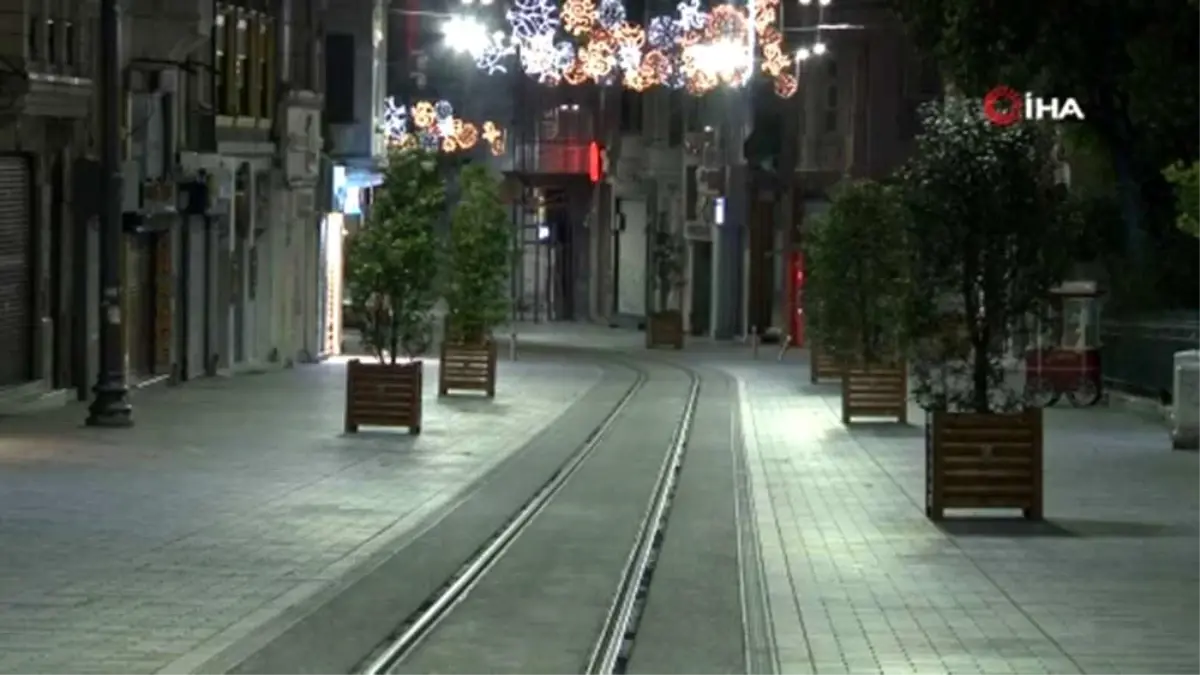 Sokağa çıkma kısıtlaması başladı, İstiklal Caddesi sessizliğe büründü