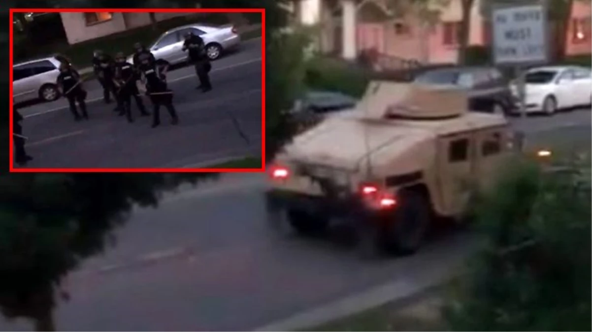 ABD\'de polis ve ordu, evlerinden çıkan protestocuları boya kapsülleriyle vuruyor