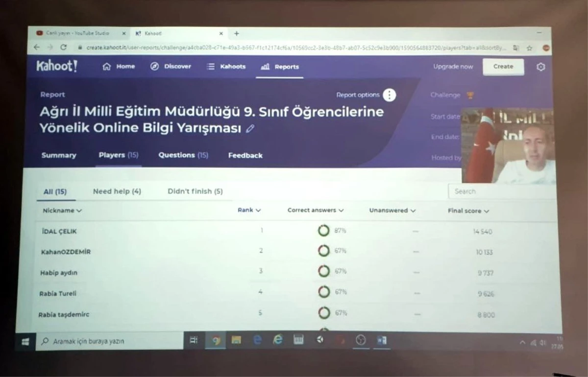 Ağrı\'da "Online Bilgi Yarışması" tamamlandı