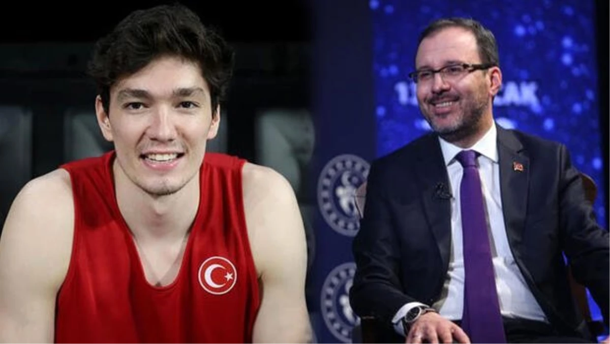 Gençlik ve Spor Bakanı Mehmet Muharrem Kasapoğlu, Cedi Osman\'a konuştu: En başarılı olimpiyat...