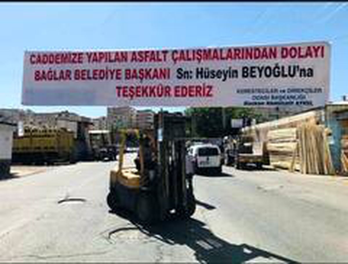 Son dakika haberi: Direkhane esnafından teşekkür pankartı