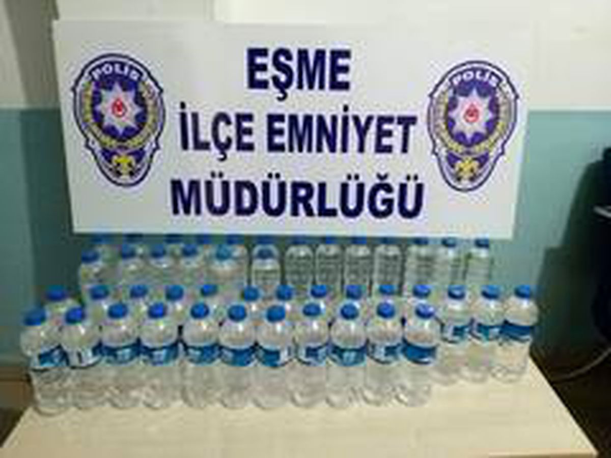 Uşak\'ta 22 litre sahte içki ele geçirildi