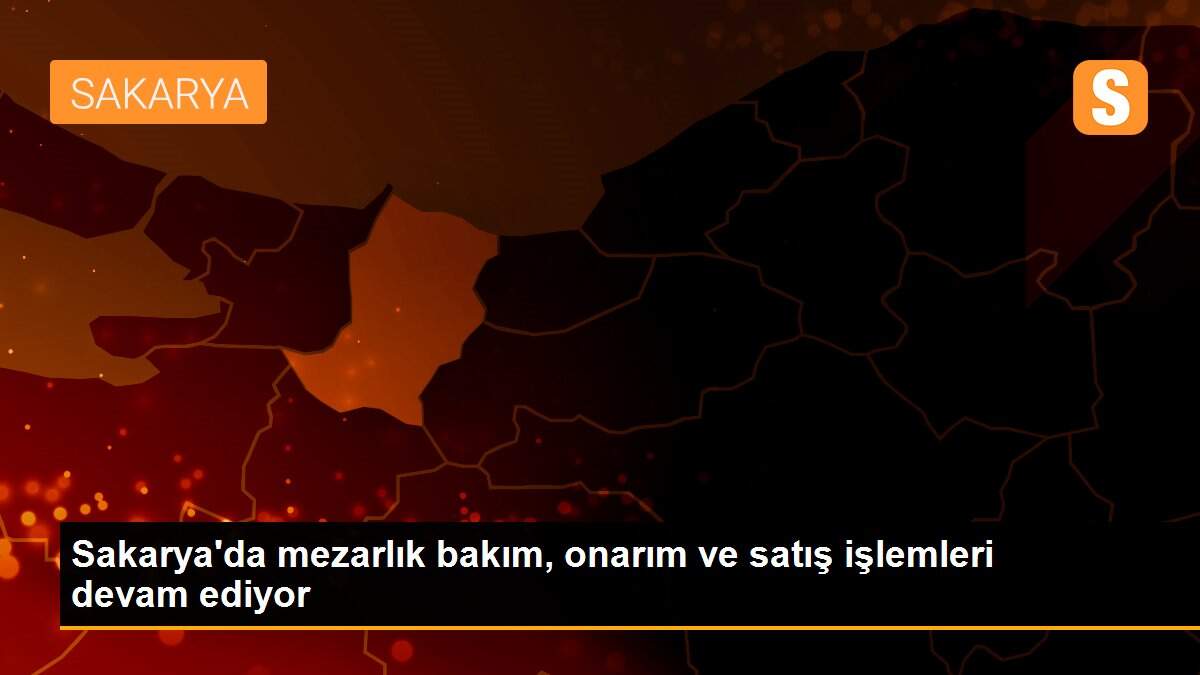 Sakarya\'da mezarlık bakım, onarım ve satış işlemleri devam ediyor