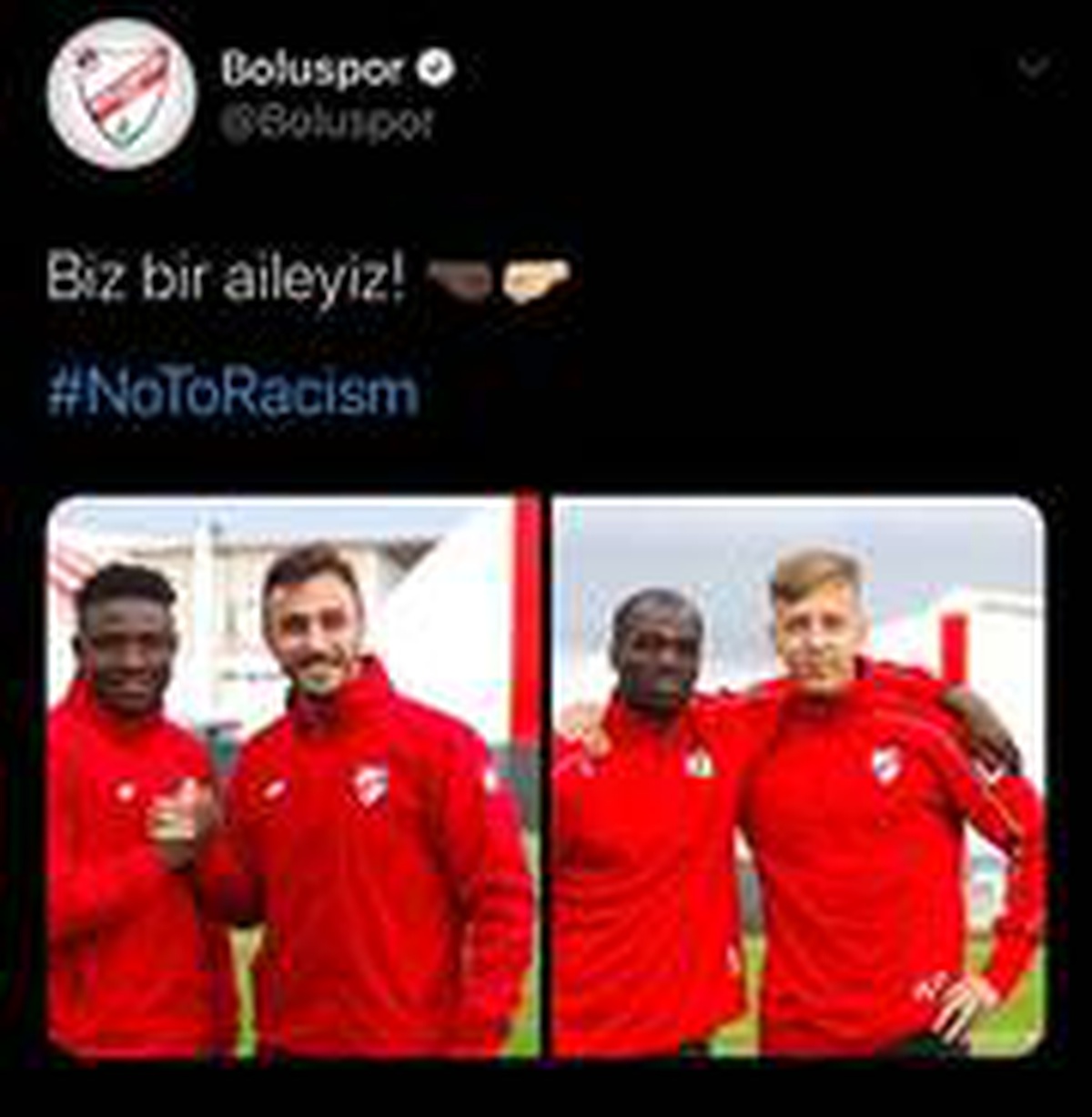 Boluspor, ırkçılığa "Hayır" dedi