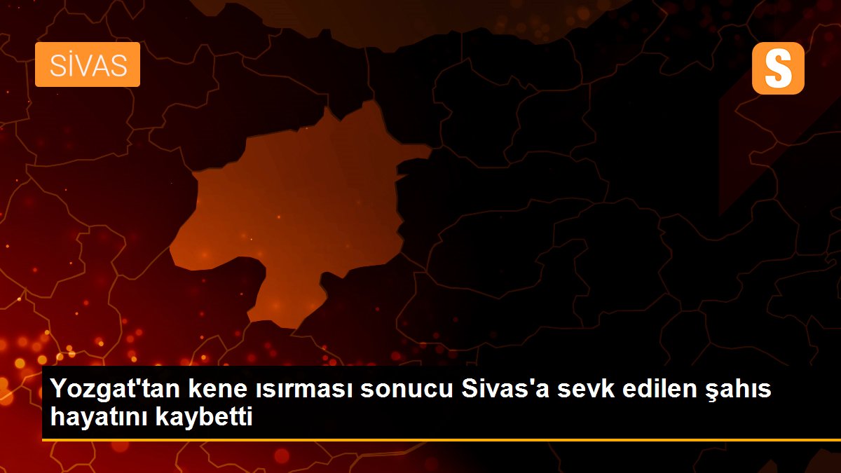 Yozgat\'tan kene ısırması sonucu Sivas\'a sevk edilen şahıs hayatını kaybetti