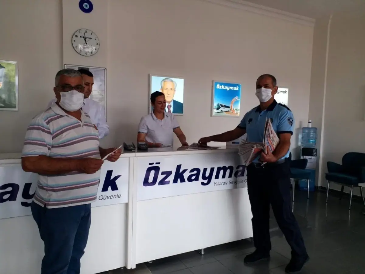 Alanya Otogarı\'nda maske dağıtıldı