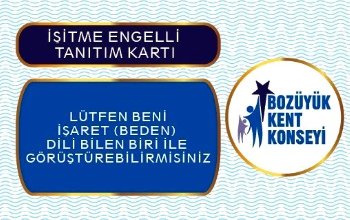 Bozüyük\'te işitme engelliler için özel tanıtım kartı hazırlandı