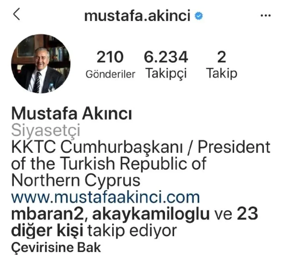 İnstagram\'dan \'KKTC Cumhurbaşkanı\' hamlesi