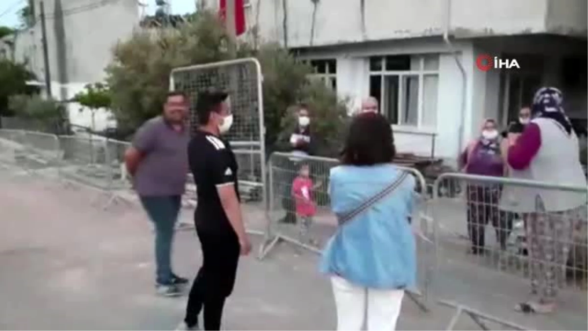 Karantina altındaki babaanneye terhis olan torun ziyareti, ağlattı