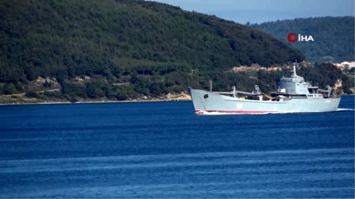 Rus savaş gemisi Çanakkale Boğazı\'ndan geçti