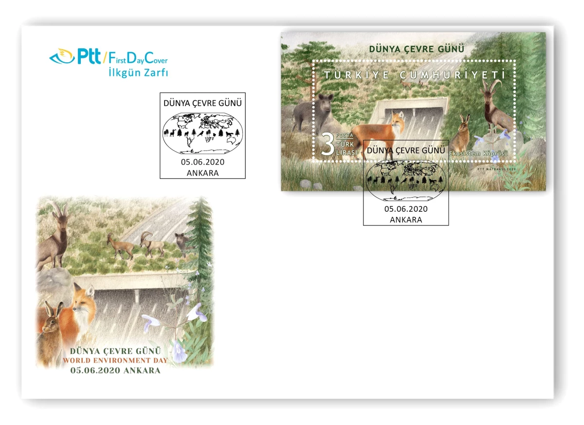 "Ekosistem köprüsü" PTT pullarında