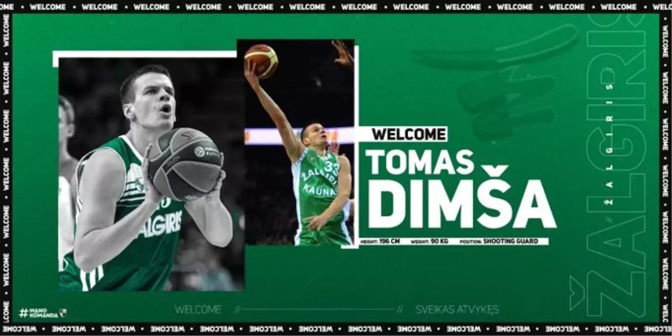 Zalgiris Kaunas, Tomas Dimsa\'yı kadrosuna kattı