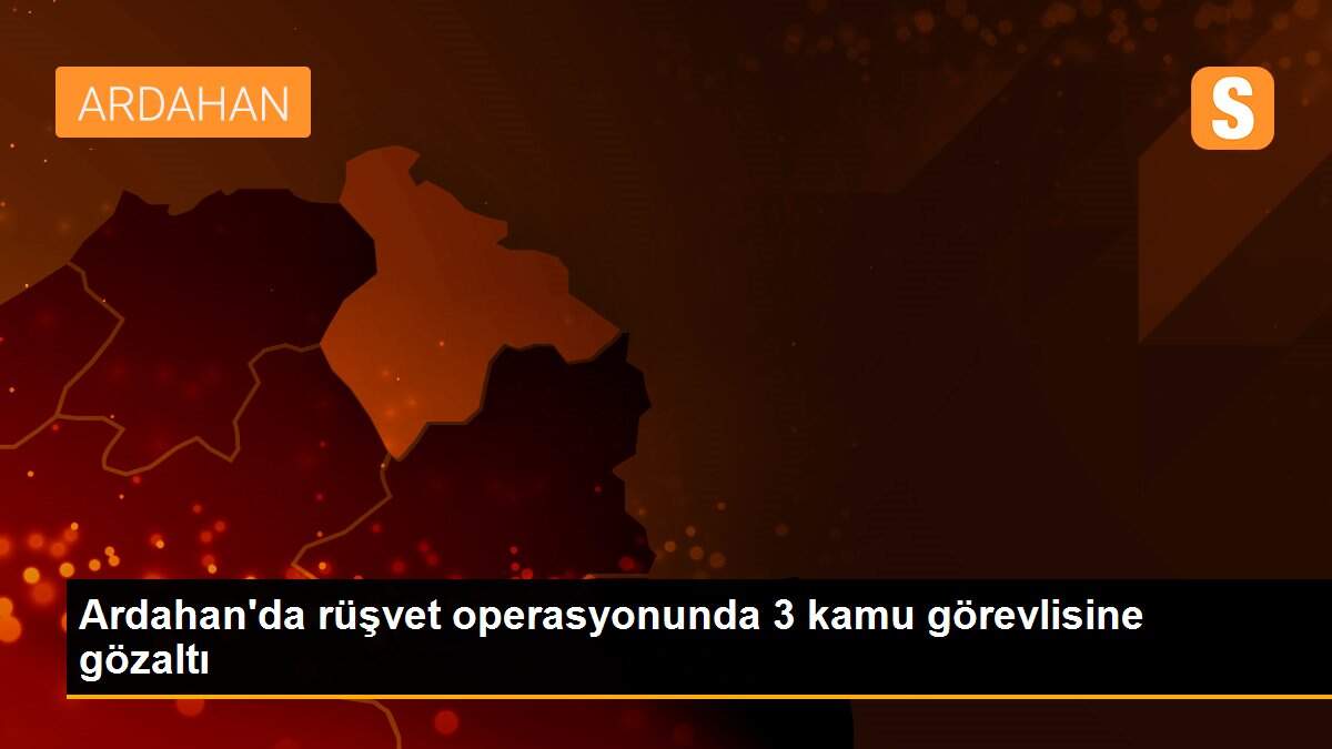 Ardahan\'da rüşvet operasyonunda 3 kamu görevlisine gözaltı
