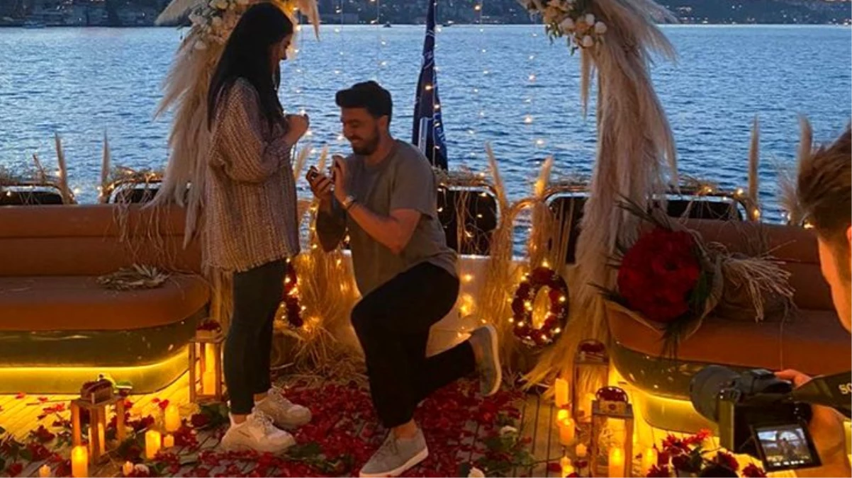 Fenerbahçeli Ozan Tufan, kız arkadaşı Rojin Haspolat\'a evlenme teklif etti