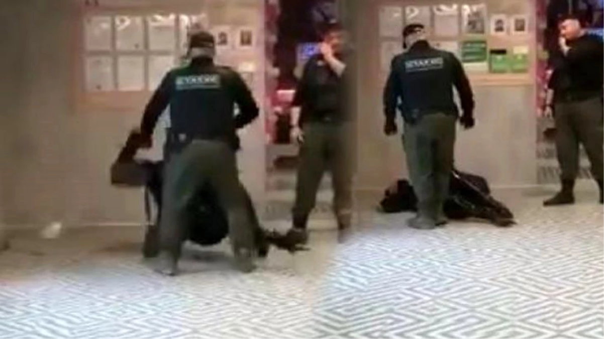 Güvenlik görevlisi, markette olay çıkaran müşteriyi tek yumrukla yere serdi