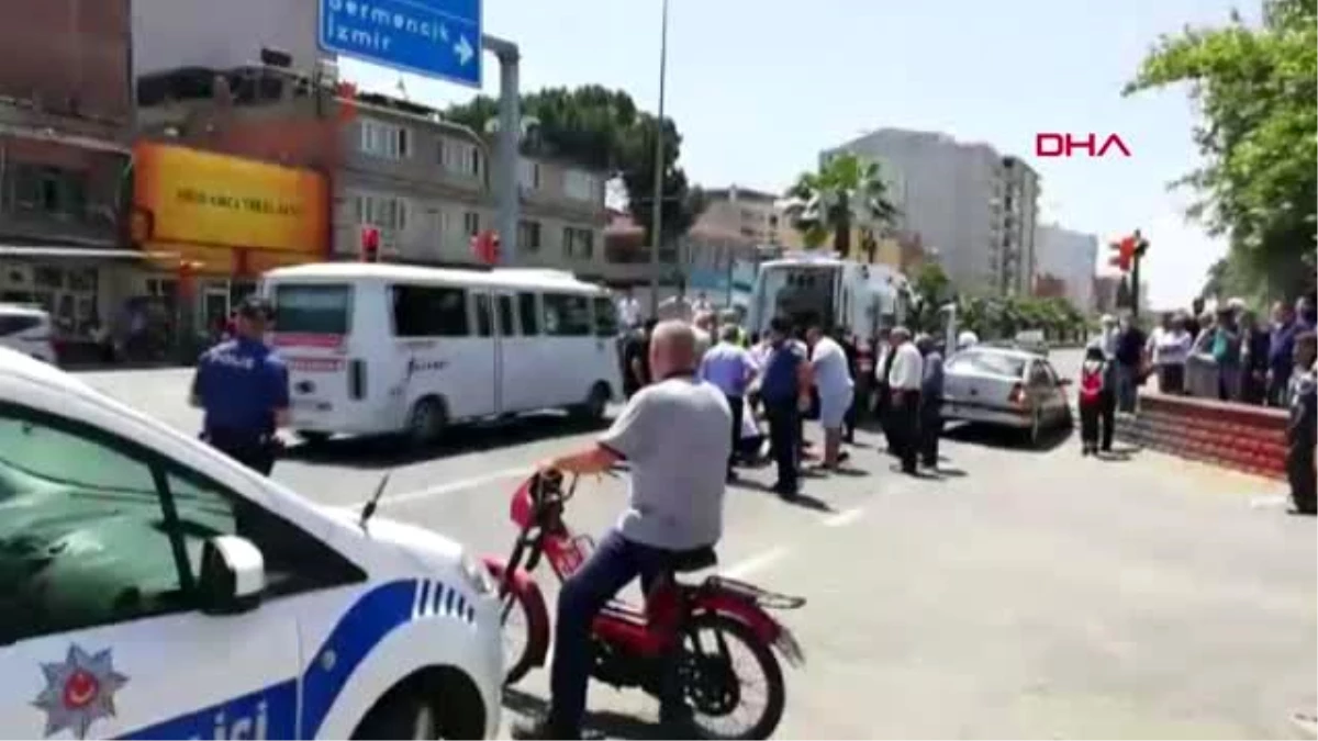 AYDIN Otomobil ile motosiklet çarpıştı, motosikletlinin ayak bileği ezildi