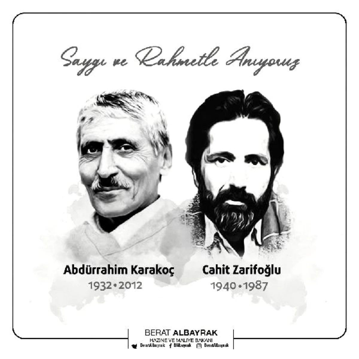 Bakan Albayrak, şair Karakoç ve Zarifoğlu\'nu andı