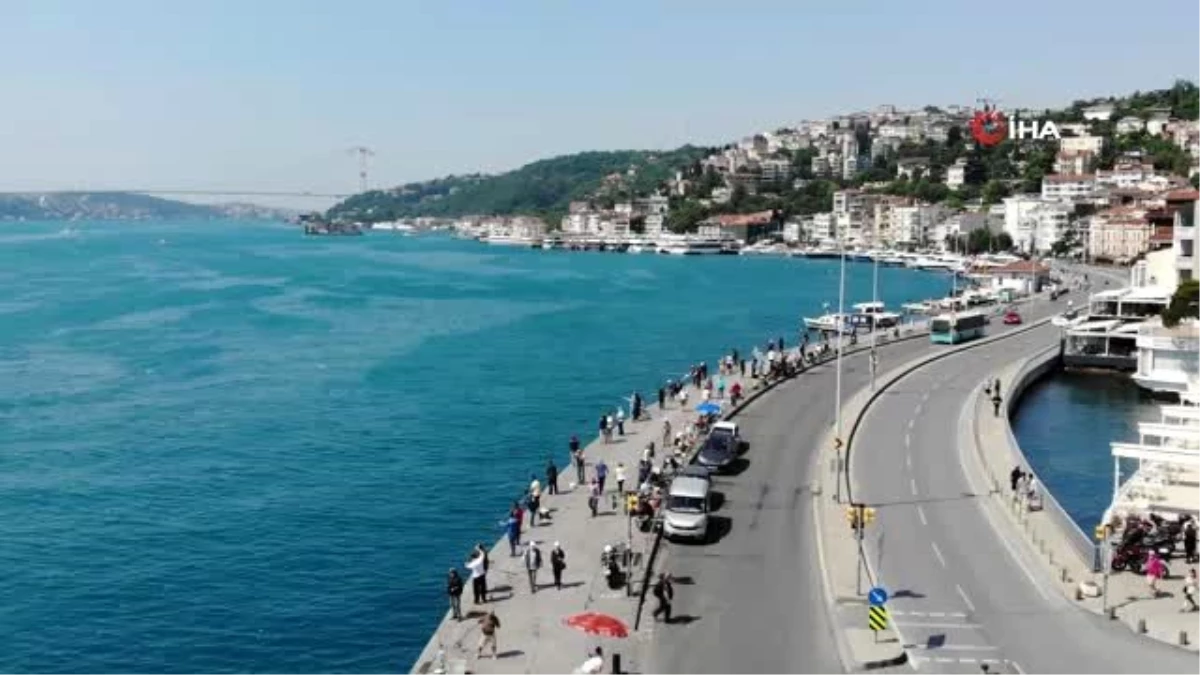 Kısıtlamasız ilk hafta sonunda İstanbullular sahile akın etti