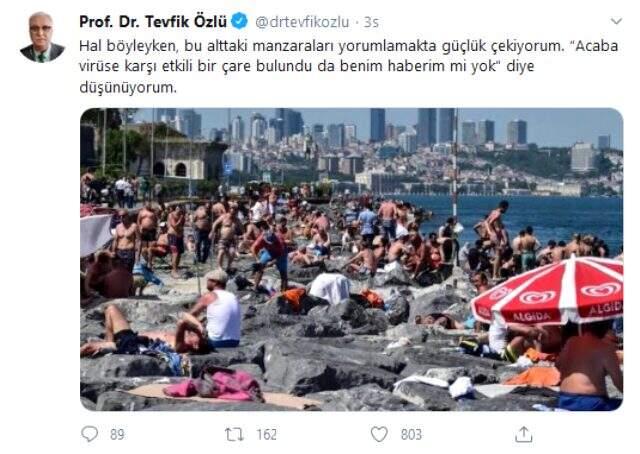Bilim Kurulu Üyesi Prof. Dr. Tevfik, kalabalık deniz kenarı fotoğraflarına isyan etti: Virüse çare bulundu da benim haberim mi yok Bilim Kurulu Üyesi Prof. Dr. Tevfik, kalabalık deniz kenarı fotoğraflarına isyan etti: Virüse çare bulundu da benim haberim mi yok