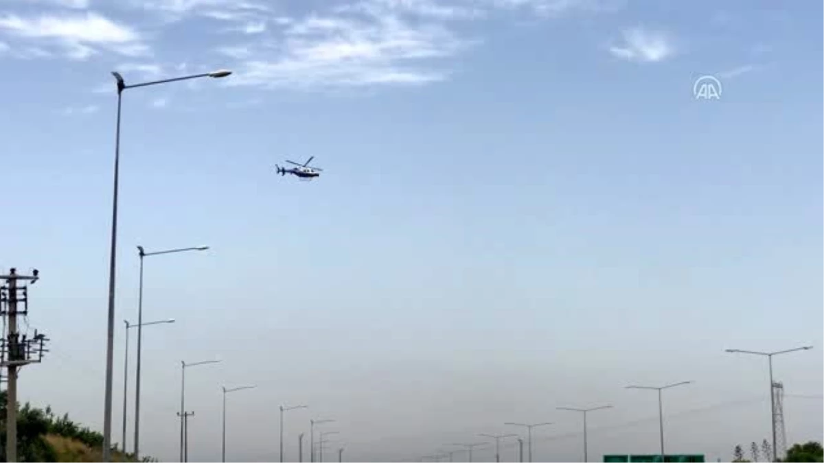 Emniyet kemeri takmayan sürücü ve yolcular helikopterle tespit edildi