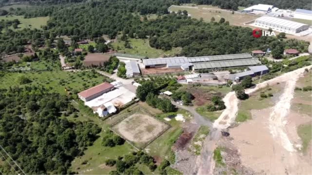 İYİ Partili Türkkan\'ın kaçak yapı belirlenen çiftlik ve fabrikası böyle görüntülendi