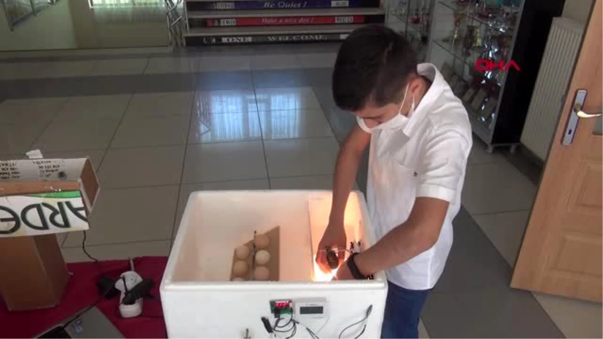 KAHRAMANMARAŞ 12 yaşında robotik kodlamayla kuluçka makinesi yaptı