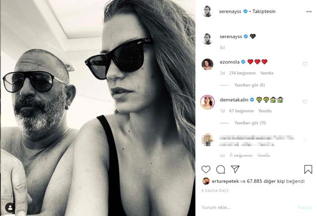 Serenay Sarıkaya, Instagram hesabından Cem Yılmaz'la olan fotoğrafını paylaştı