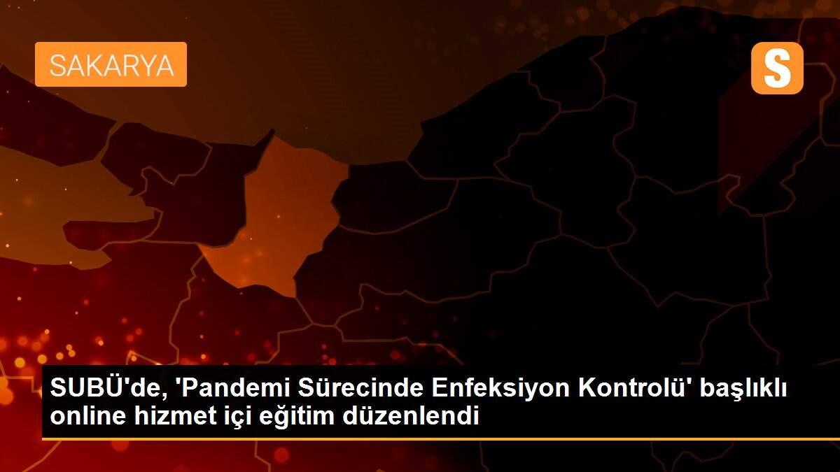 SUBÜ\'de, \'Pandemi Sürecinde Enfeksiyon Kontrolü\' başlıklı online hizmet içi eğitim düzenlendi