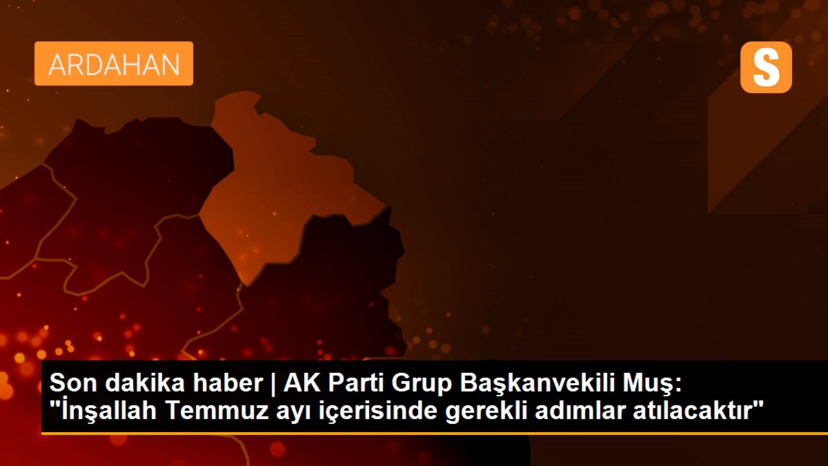 Son dakika haber | AK Parti Grup Başkanvekili Muş: "İnşallah Temmuz ayı içerisinde gerekli adımlar atılacaktır"