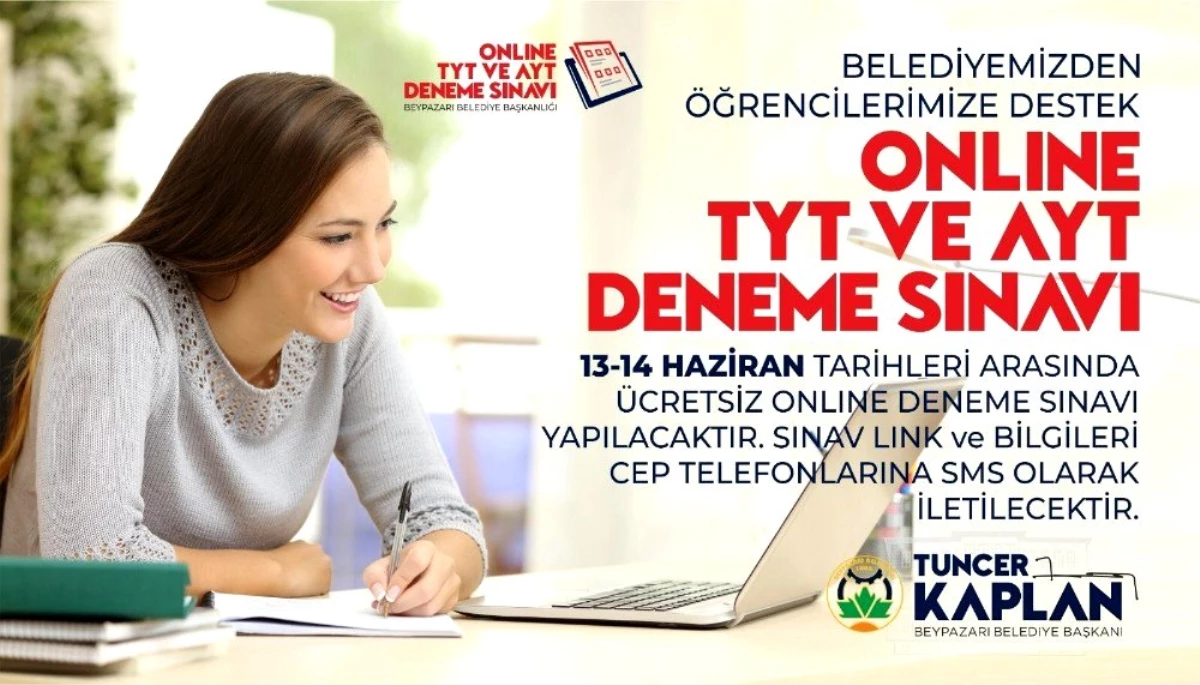 Beypazarı Belediyesi\'nden gençlere sınav desteği
