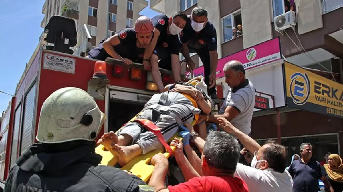 Pencere silerken iş yerinin çatısına düşen hamile kadın, ölümden döndü