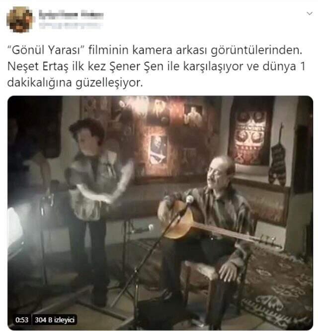 Şener Şen ve Neşet Ertaş'ın yıllar önce çekilen ilk karşılaşma videoları Twitter'da gündem oldu