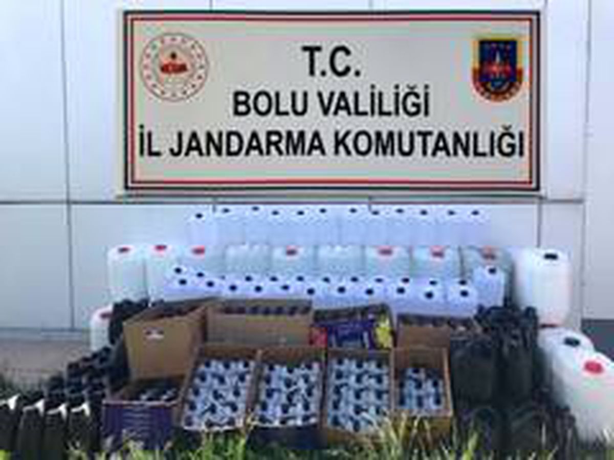 Bolu\'da bin 100 litre sahte dezenfektan ele geçirildi