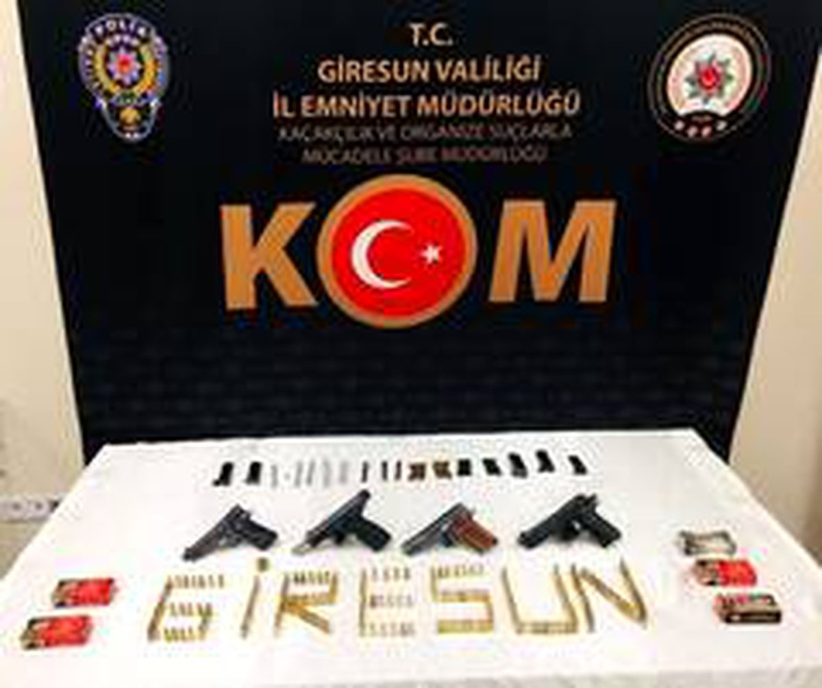 Giresun\'da silah kaçakçılarına yönelik operasyonda 2 tutuklama