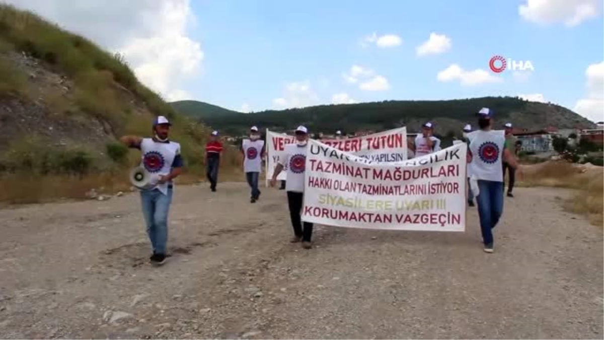 Son dakika haberleri... Maden işçilerinden tazminat eylemi